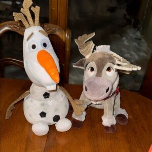 Dozen Olaf Plush Snowman and Sven Reindeer Toy Set